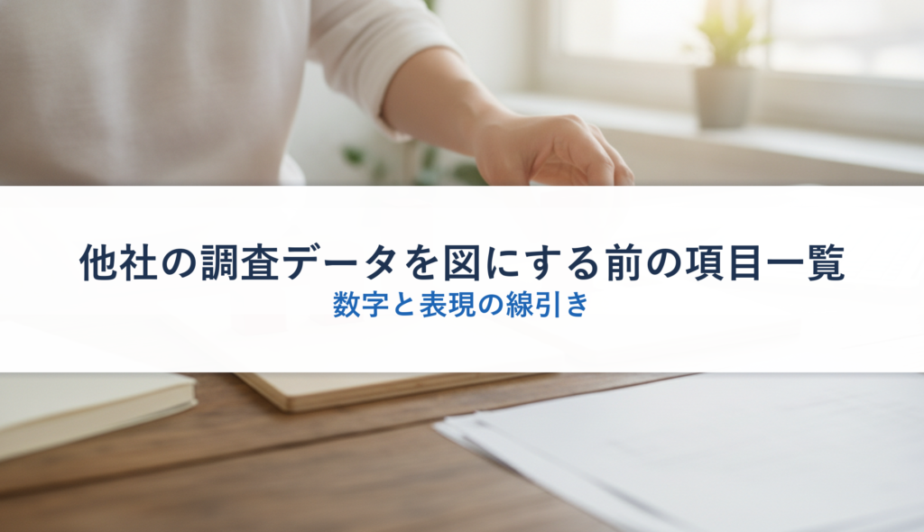 他社の調査データを図にする前の項目一覧｜数字と表現の線引き