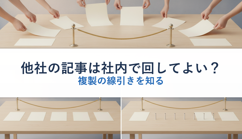 他社の記事は社内で回してよい？｜複製の線引きを知る