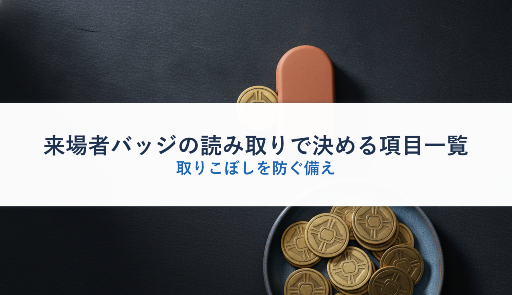 来場者バッジの読み取りで決める項目一覧｜取りこぼしを防ぐ備え