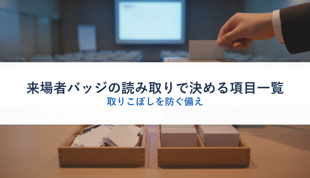 来場者バッジの読み取りで決める項目一覧｜取りこぼしを防ぐ備え