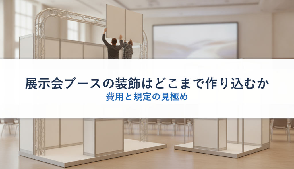 展示会ブースの装飾はどこまで作り込むか｜費用と規定の見極め