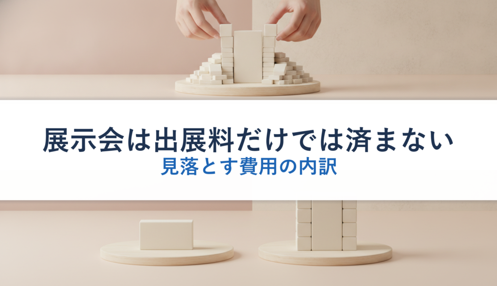 展示会は出展料だけでは済まない｜見落とす費用の内訳