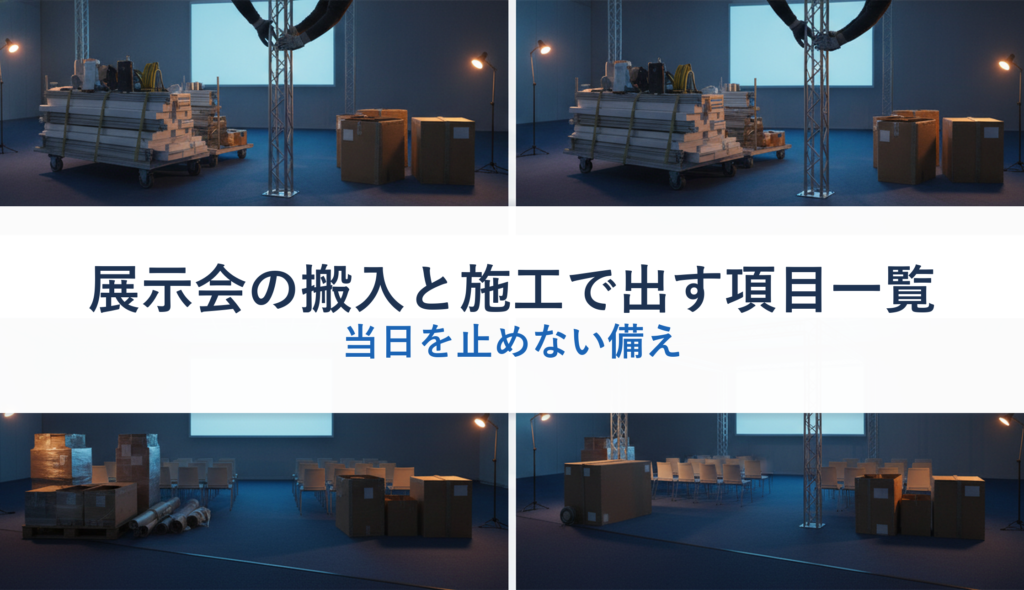 展示会の搬入と施工で出す項目一覧｜当日を止めない備え