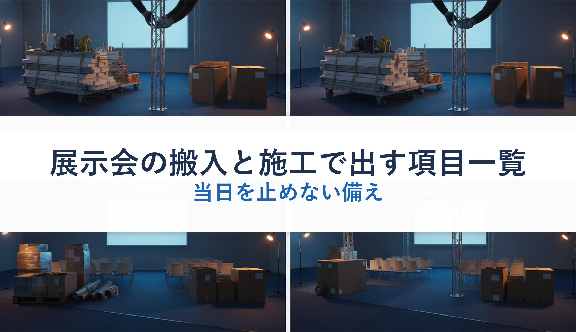 展示会の搬入と施工で出す項目一覧|当日を止めない備え