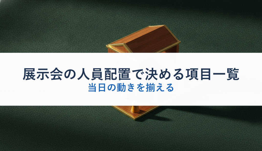 展示会の人員配置で決める項目一覧｜当日の動きを揃える