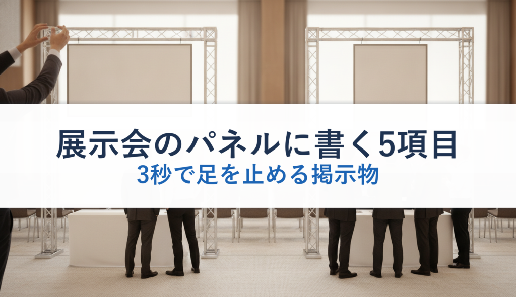 展示会のパネルに書く5項目｜3秒で足を止める掲示物