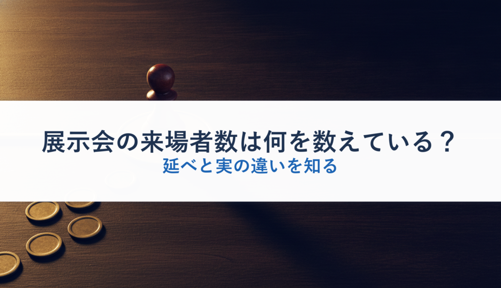 展示会の来場者数は何を数えている？｜延べと実の違いを知る