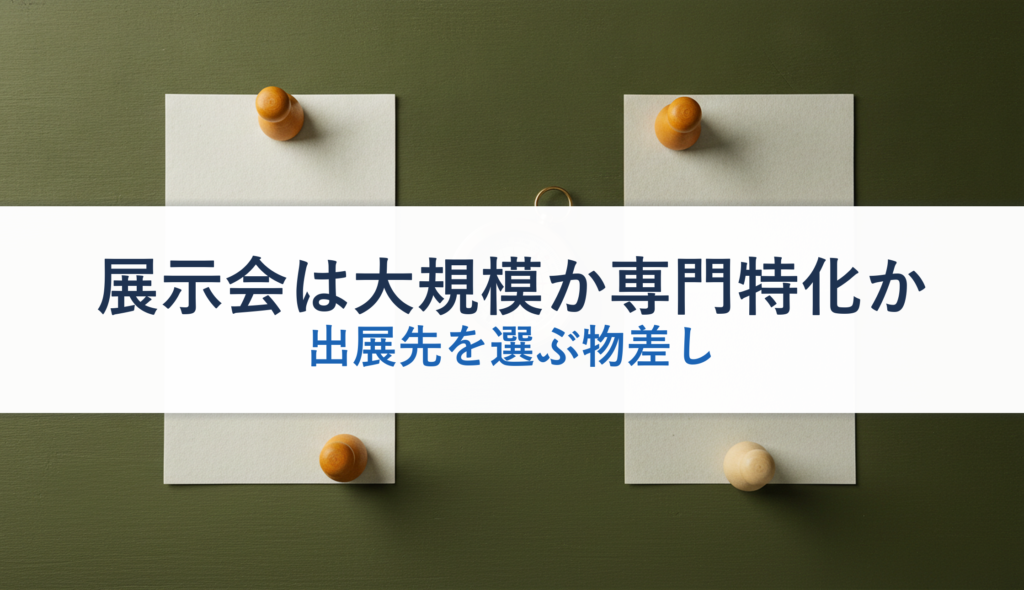 展示会は大規模か専門特化か｜出展先を選ぶ物差し