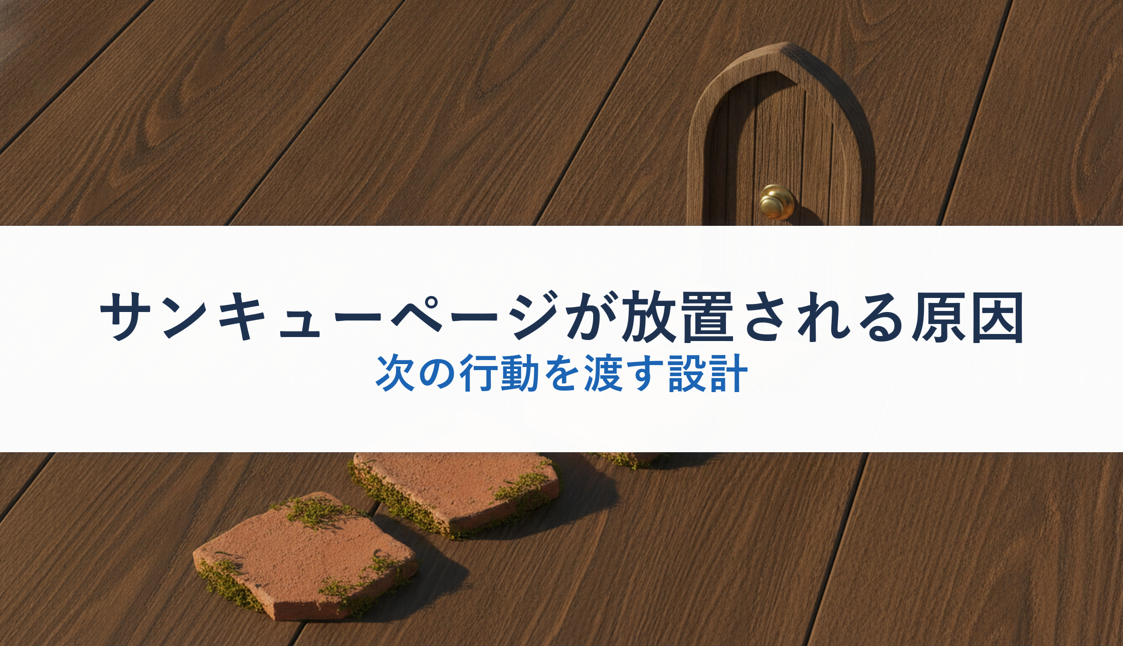サンキューページが放置される原因|次の行動を渡す設計