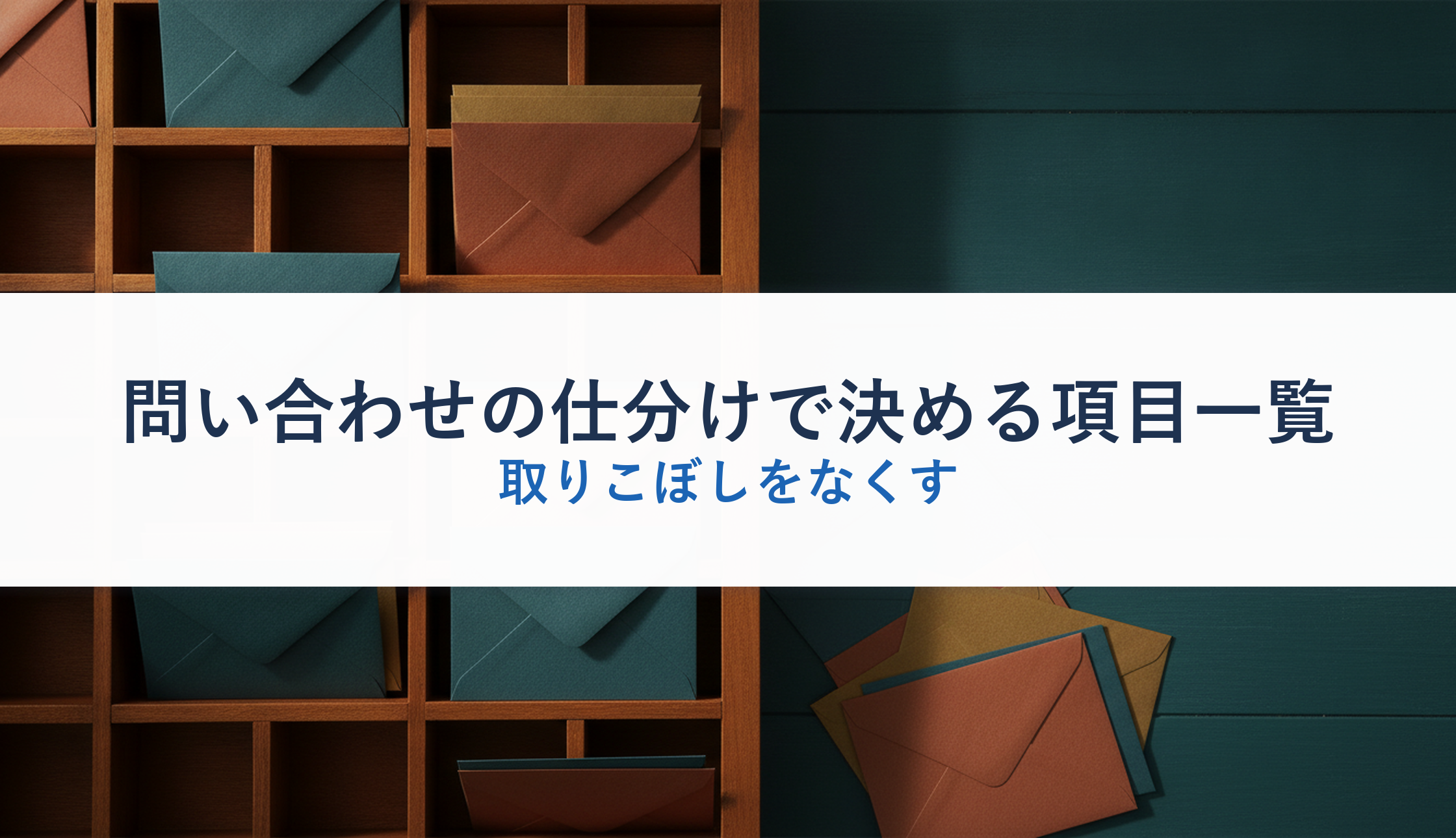 問い合わせの仕分けで決める項目一覧｜取りこぼしをなくす