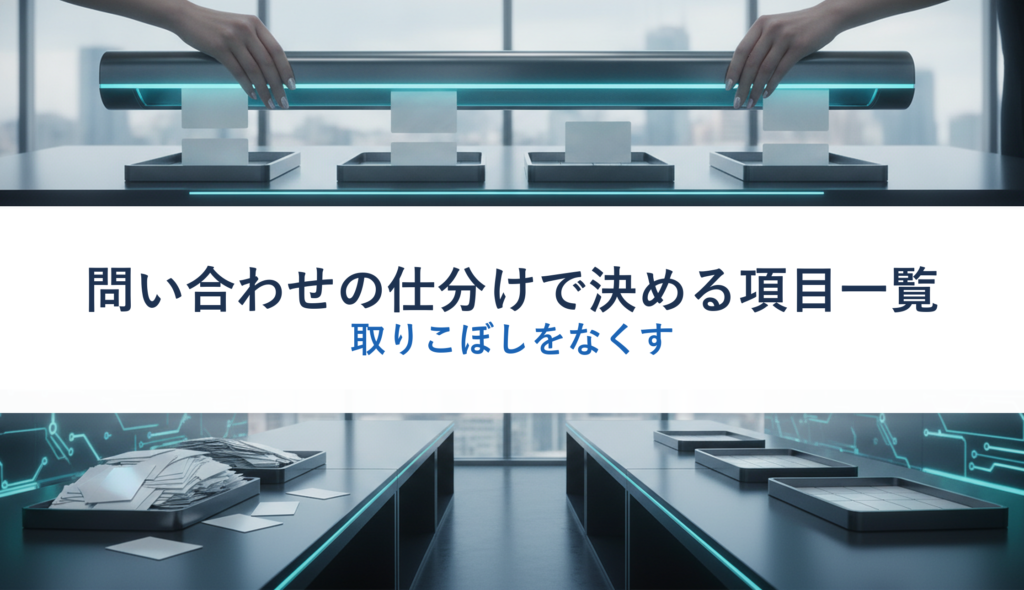 問い合わせの仕分けで決める項目一覧｜取りこぼしをなくす