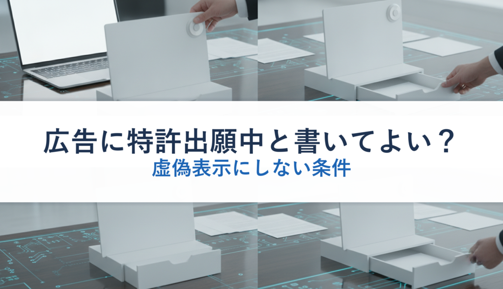 広告に特許出願中と書いてよい？｜虚偽表示にしない条件