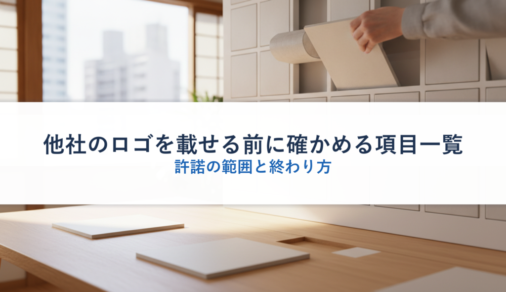 他社のロゴを載せる前に確かめる項目一覧｜許諾の範囲と終わり方