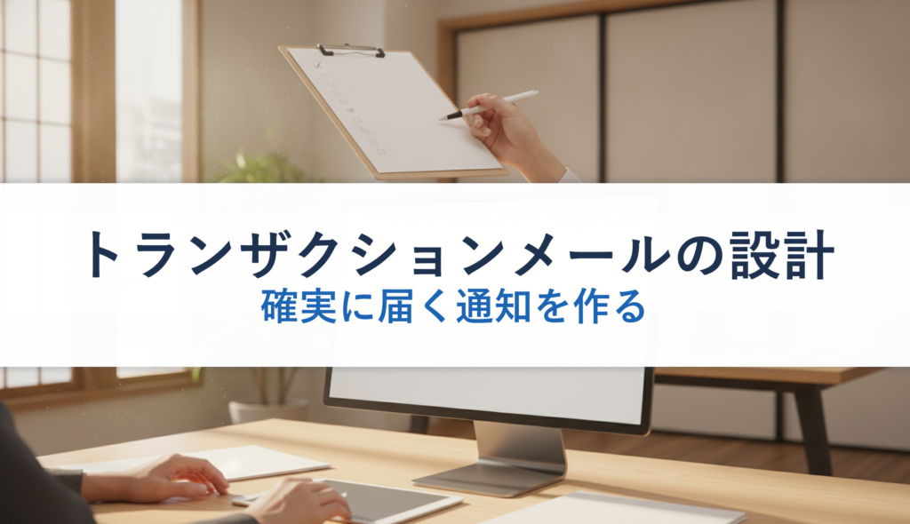 トランザクションメールの設計｜確実に届く通知を作る