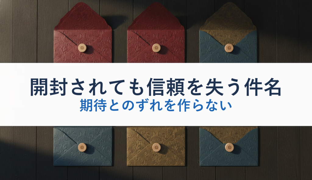 開封されても信頼を失う件名｜期待とのずれを作らない