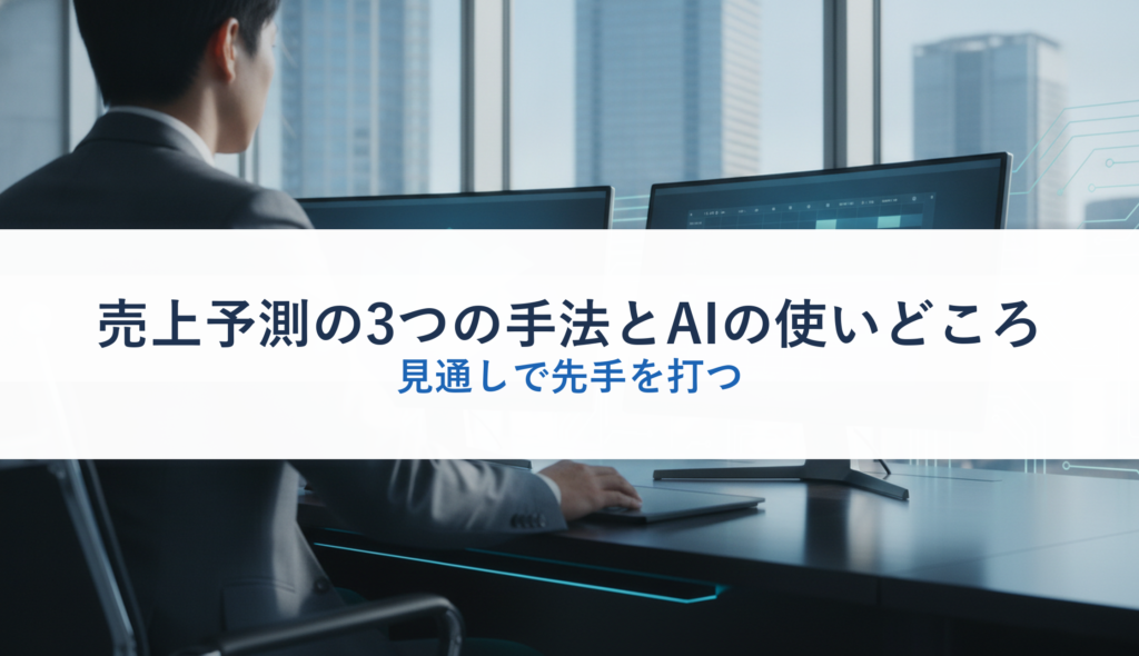 売上予測の3つの手法とAIの使いどころ｜見通しで先手を打つ