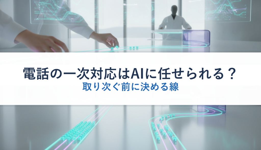 電話の一次対応はAIに任せられる？｜取り次ぐ前に決める線