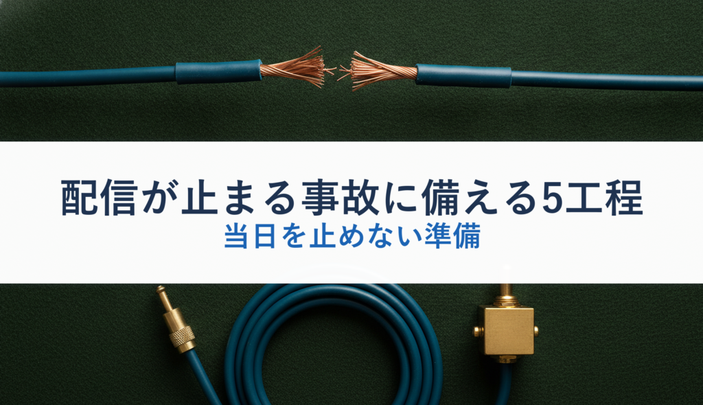配信が止まる事故に備える5工程｜当日を止めない準備