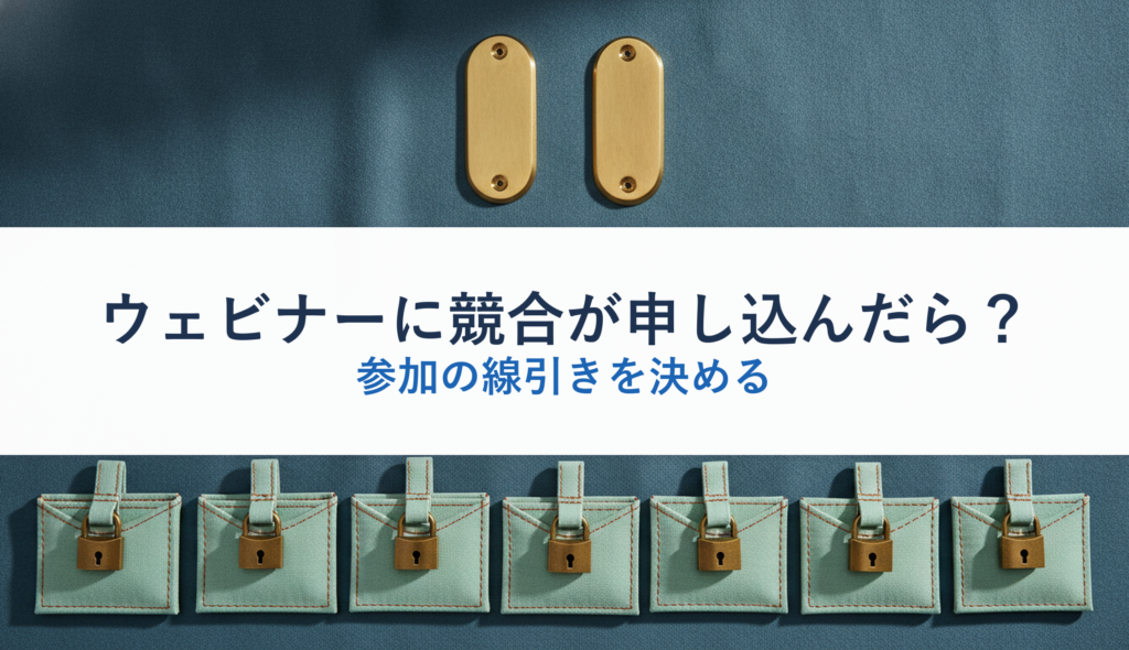ウェビナーに競合が申し込んだら？｜参加の線引きを決める