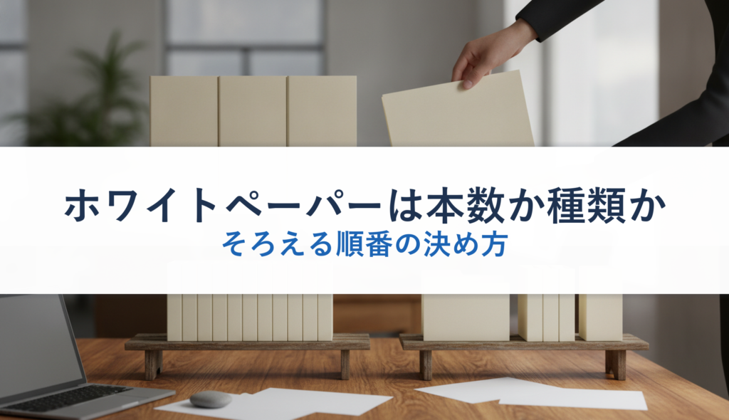 ホワイトペーパーは本数か種類か｜そろえる順番の決め方
