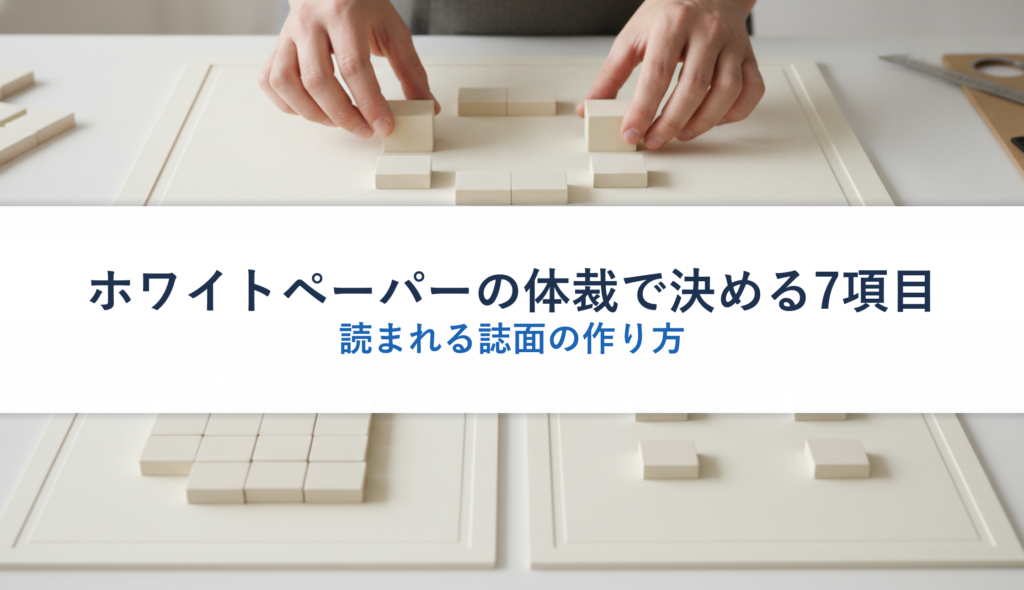 ホワイトペーパーの体裁で決める7項目｜読まれる誌面の作り方