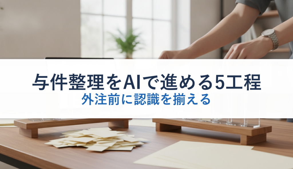 与件整理をAIで進める5工程｜外注前に認識を揃える