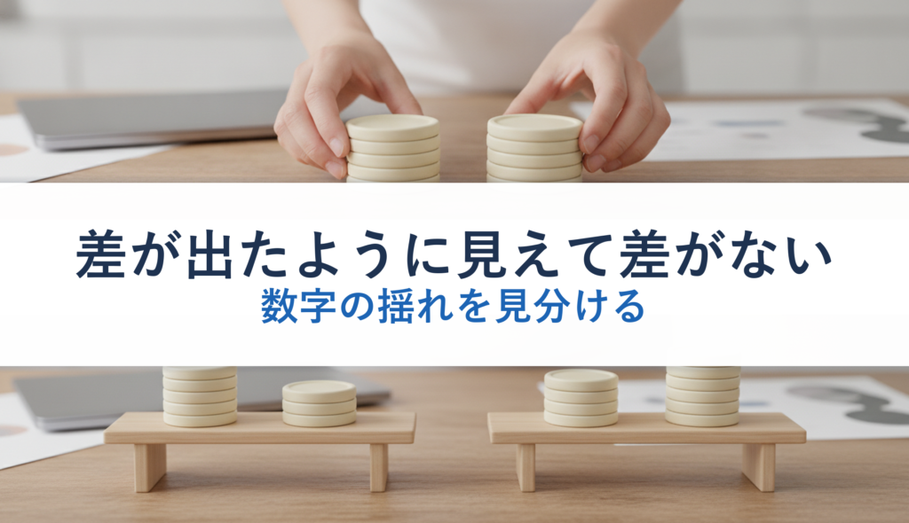 差が出たように見えて差がない｜数字の揺れを見分ける