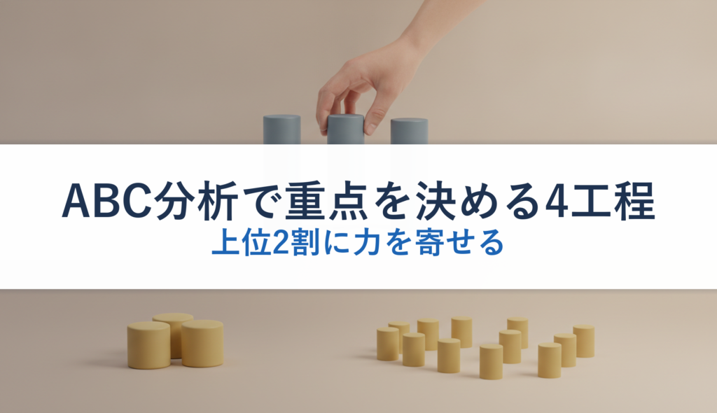 ABC分析で重点を決める4工程｜上位2割に力を寄せる