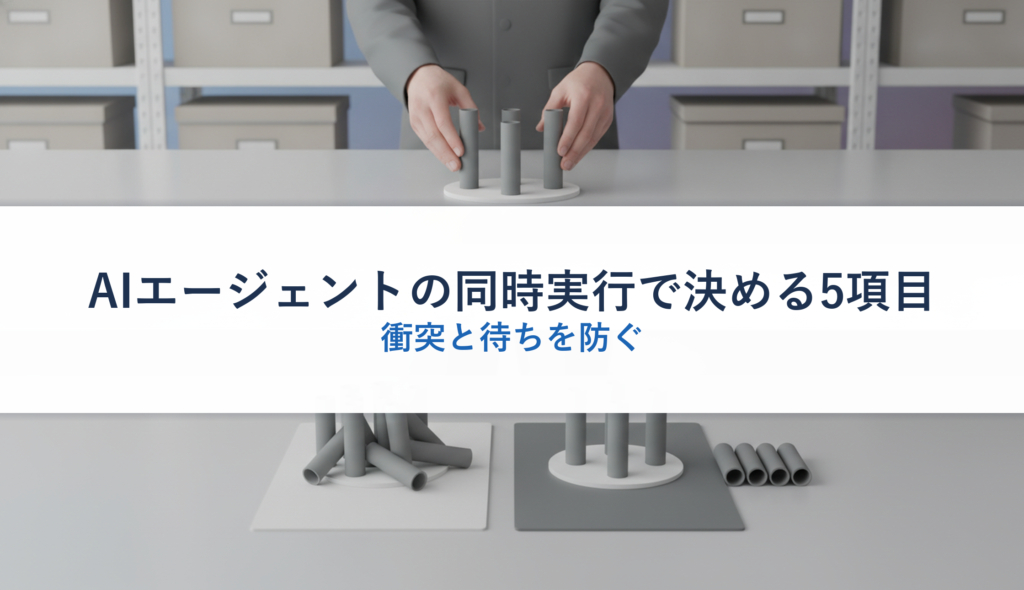 AIエージェントの同時実行で決める5項目｜衝突と待ちを防ぐ