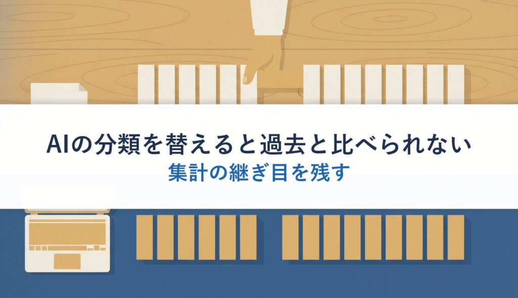 AIの分類を替えると過去と比べられない｜集計の継ぎ目を残す