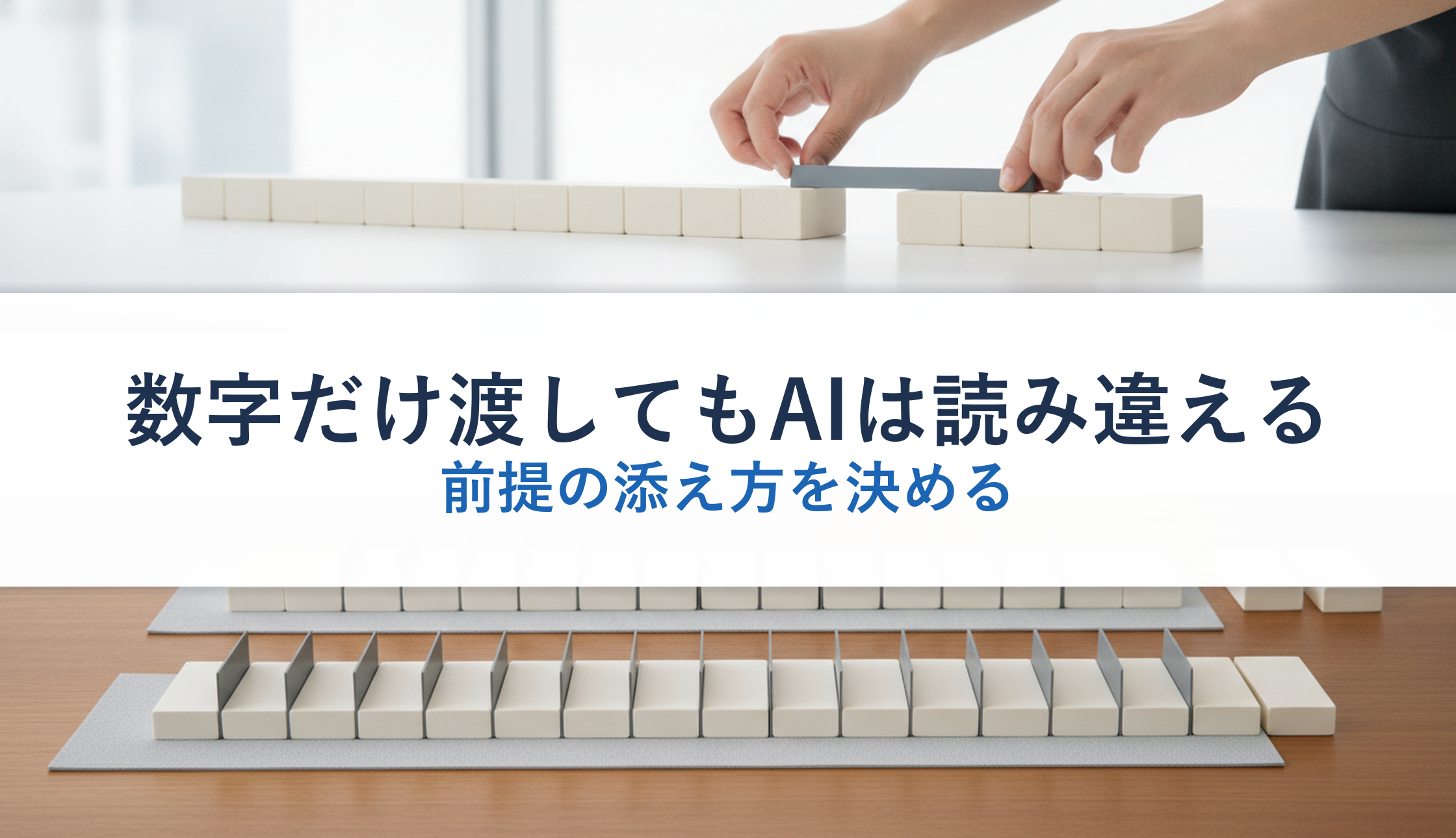 数字だけ渡してもAIは読み違える｜前提の添え方を決める
