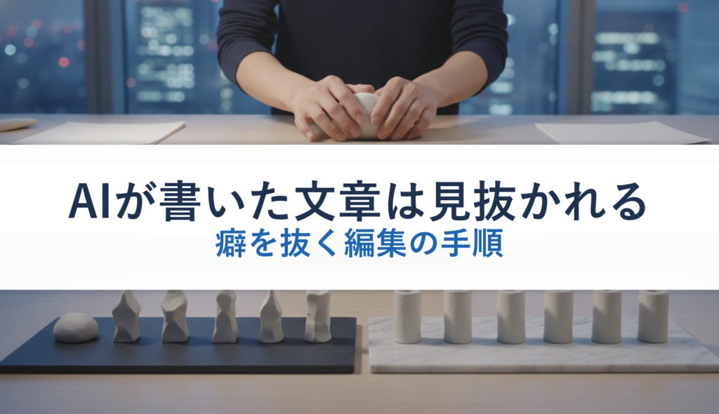 AIが書いた文章は見抜かれる｜癖を抜く編集の手順