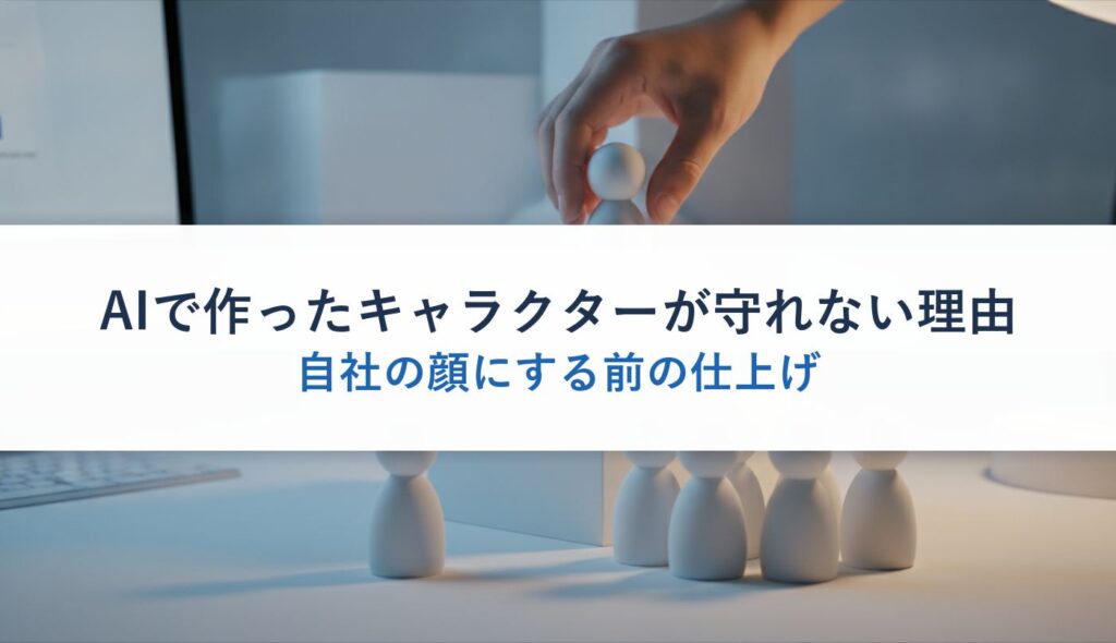 AIで作ったキャラクターが守れない理由｜自社の顔にする前の仕上げ