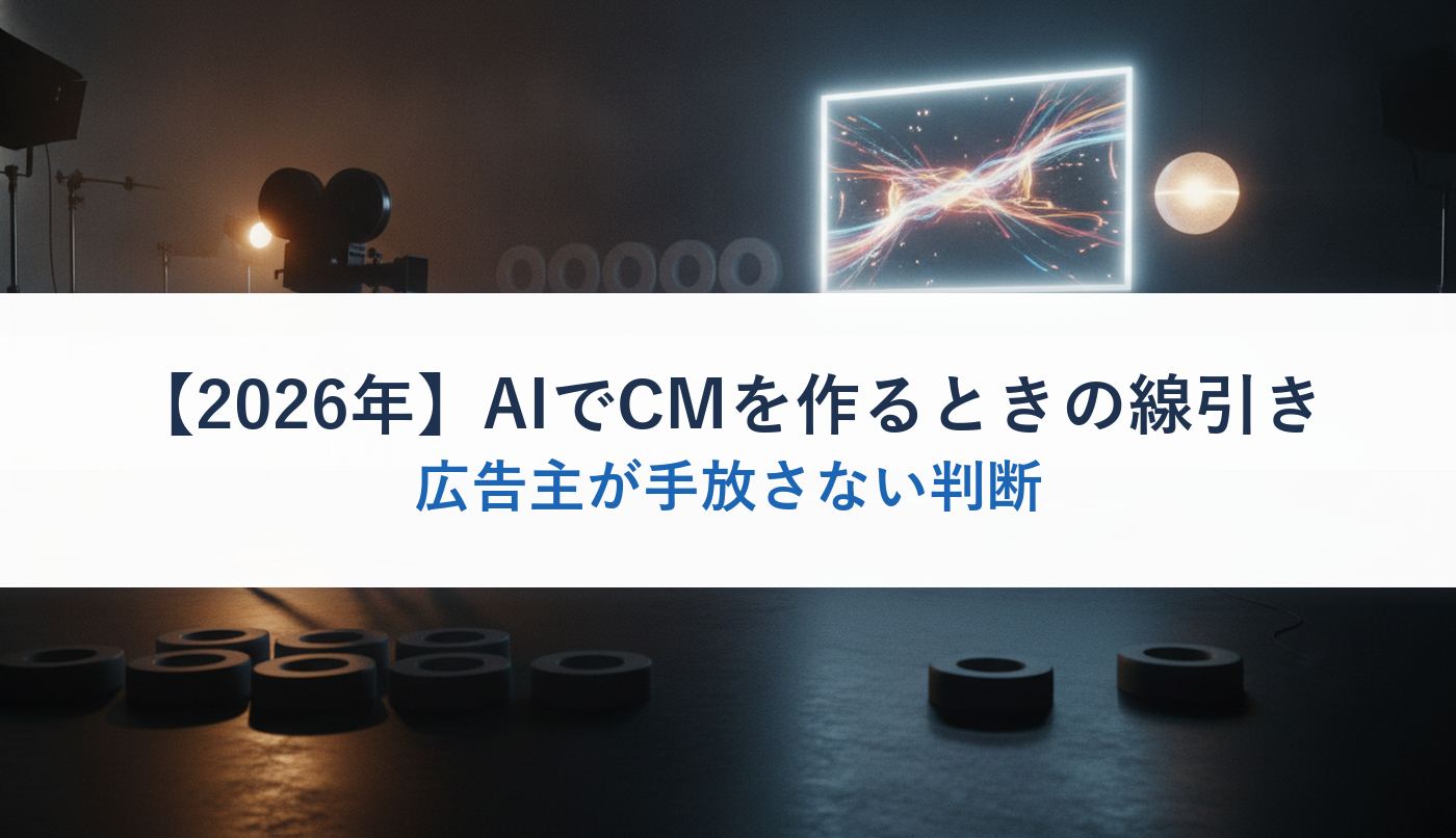 【2026年】AIでCMを作るときの線引き|広告主が手放さない判断