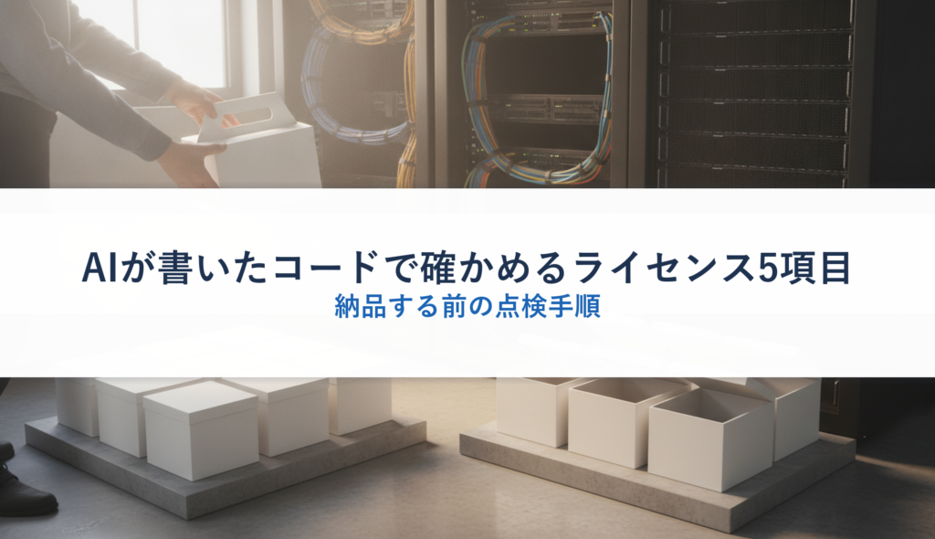 AIが書いたコードで確かめるライセンス5項目｜納品する前の点検手順