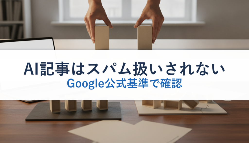 AI記事はスパム扱いされない｜Google公式基準で確認