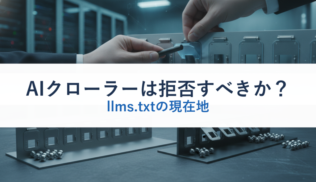 AIクローラーは拒否すべきか？｜llms.txtの現在地