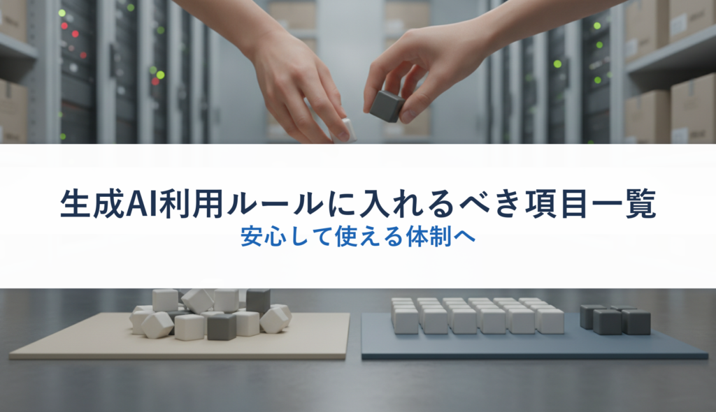 生成AI利用ルールに入れるべき項目一覧｜安心して使える体制へ