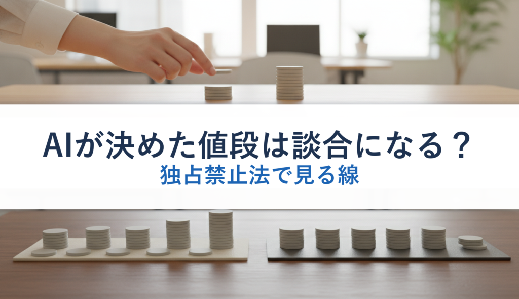 AIが決めた値段は談合になる？｜独占禁止法で見る線