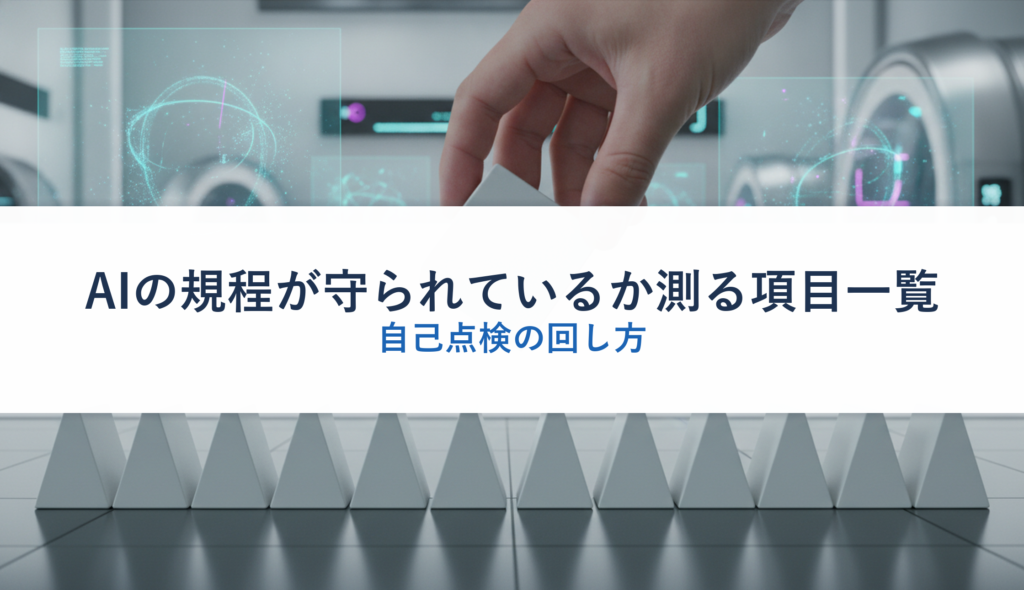 AIの規程が守られているか測る項目一覧｜自己点検の回し方
