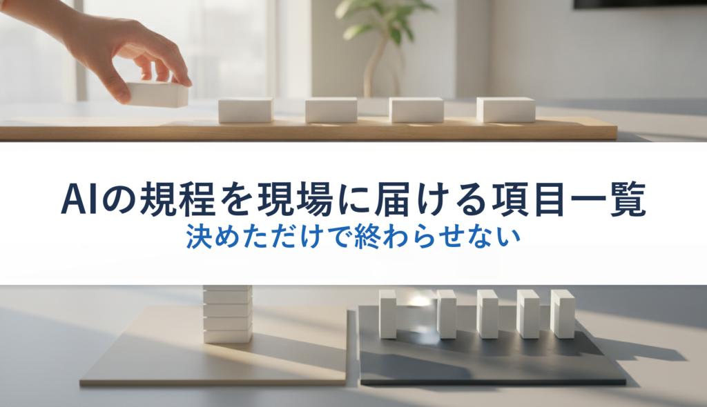 AIの規程を現場に届ける項目一覧｜決めただけで終わらせない