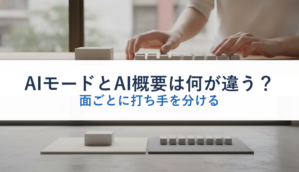AIモードとAI概要は何が違う？｜面ごとに打ち手を分ける