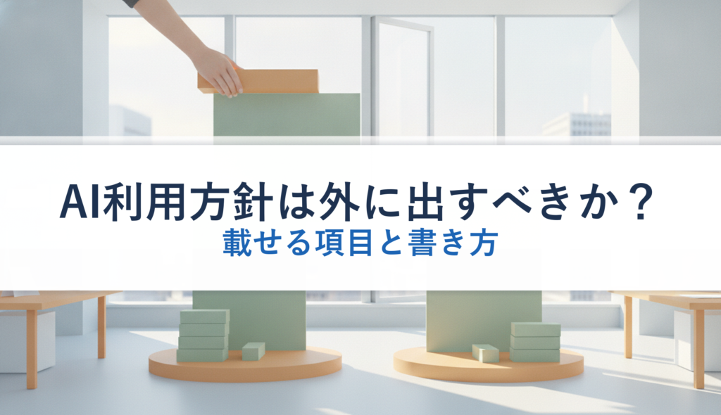 AI利用方針は外に出すべきか？｜載せる項目と書き方