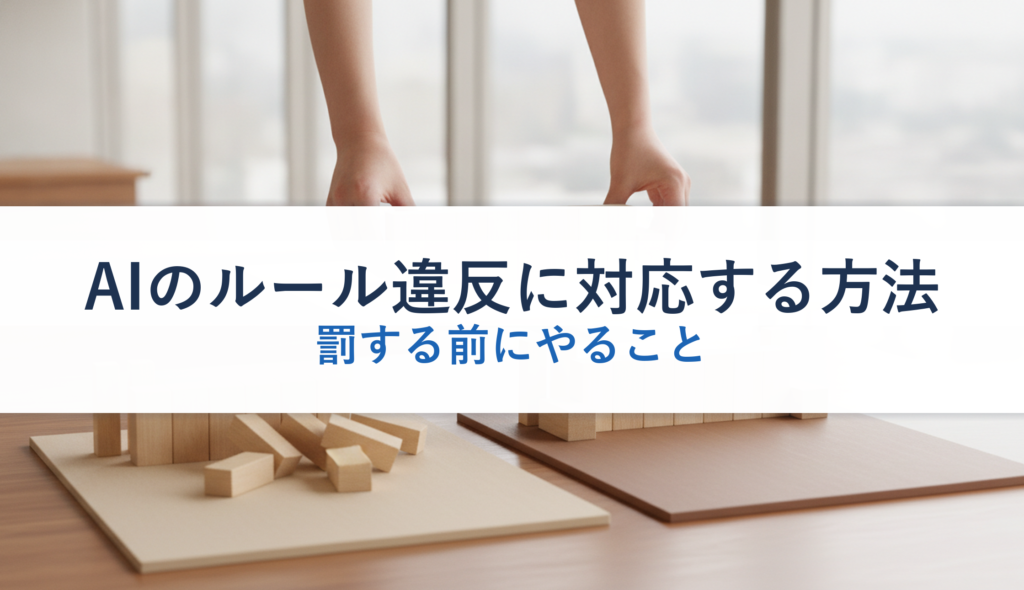 AIのルール違反に対応する方法｜罰する前にやること
