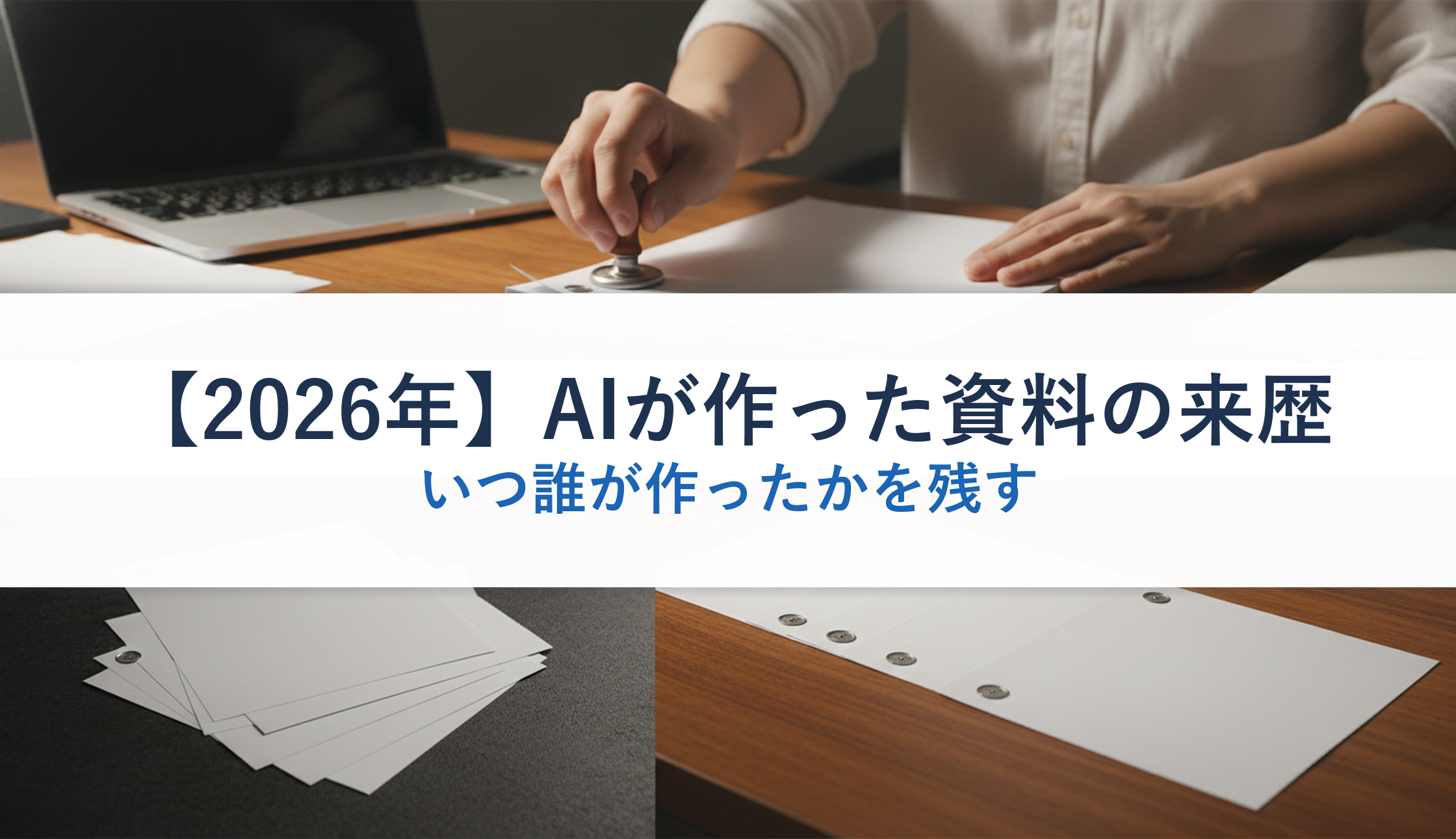 【2026年】AIが作った資料の来歴｜いつ誰が作ったかを残す