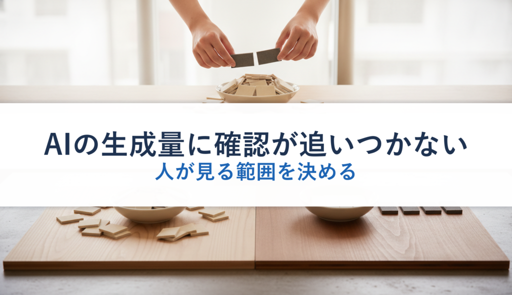 AIの生成量に確認が追いつかない｜人が見る範囲を決める