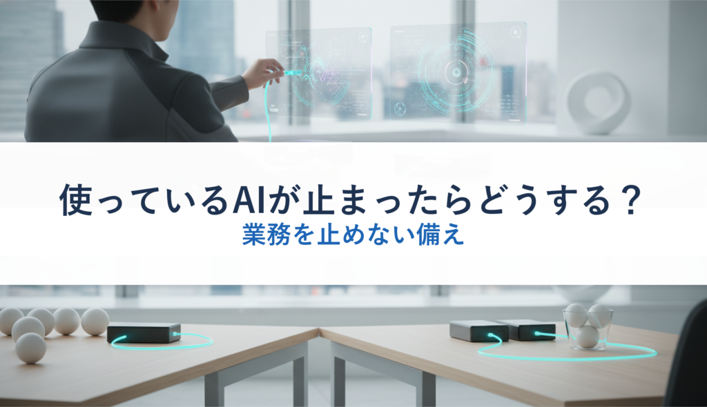 使っているAIが止まったらどうする？｜業務を止めない備え
