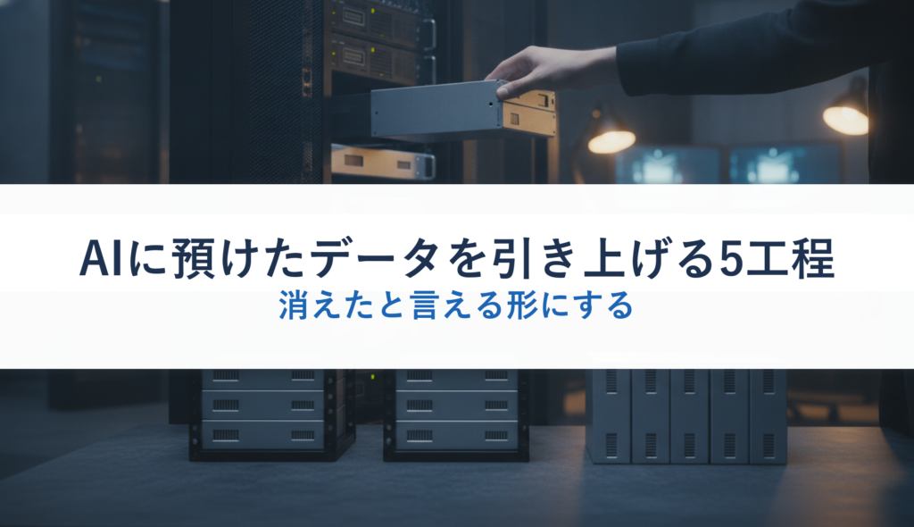 AIに預けたデータを引き上げる5工程｜消えたと言える形にする