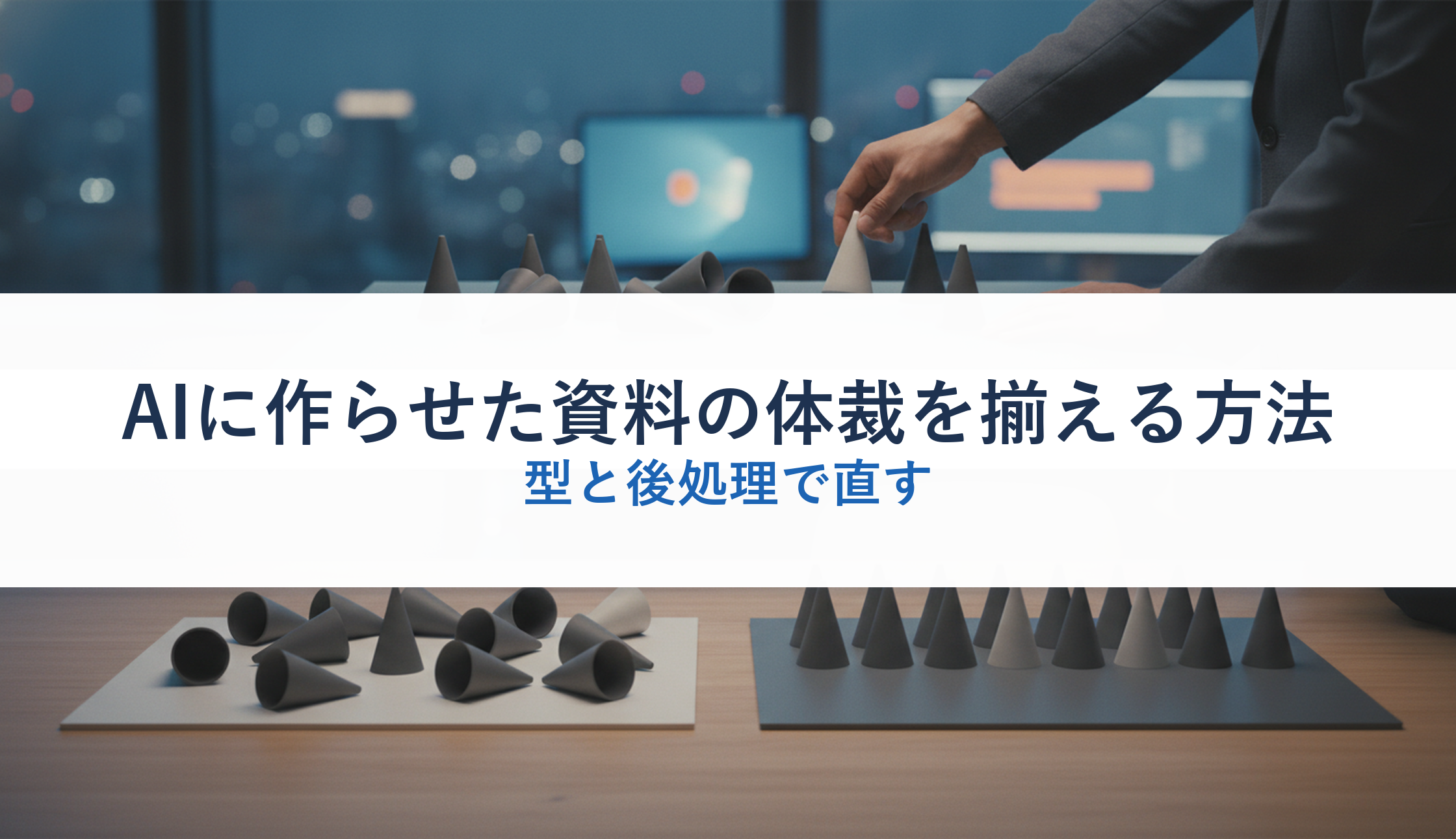 AIに作らせた資料の体裁を揃える方法｜型と後処理で直す