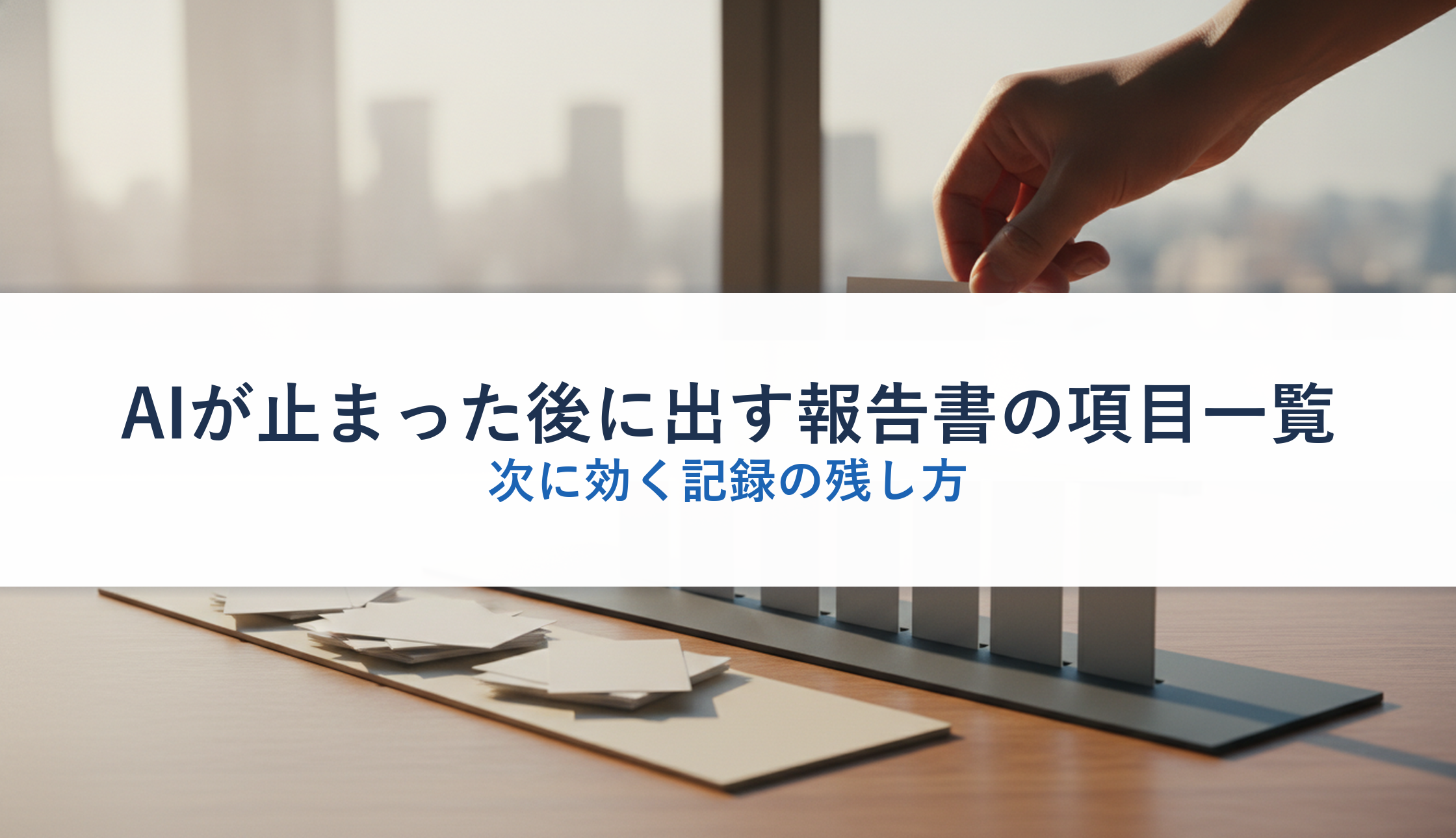 AIが止まった後に出す報告書の項目一覧｜次に効く記録の残し方